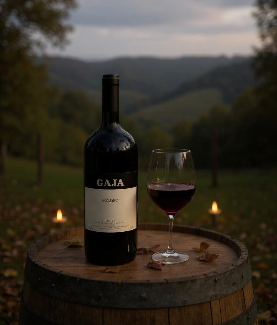 Gaja Barolo Conteisa 2005 wine label detail