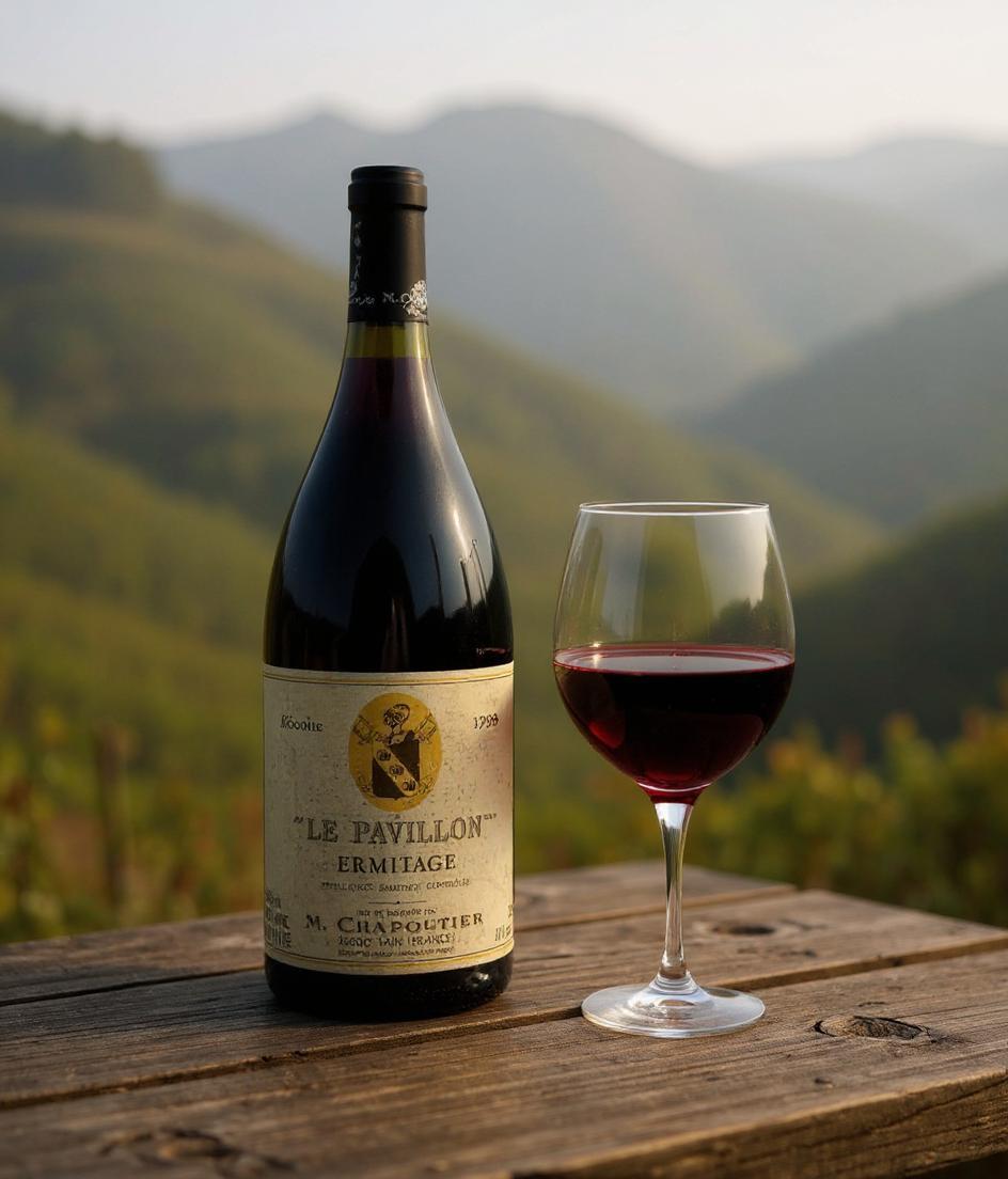 Ermitage Le Pavillon M. Chapoutier 1998 vintage wine bottle