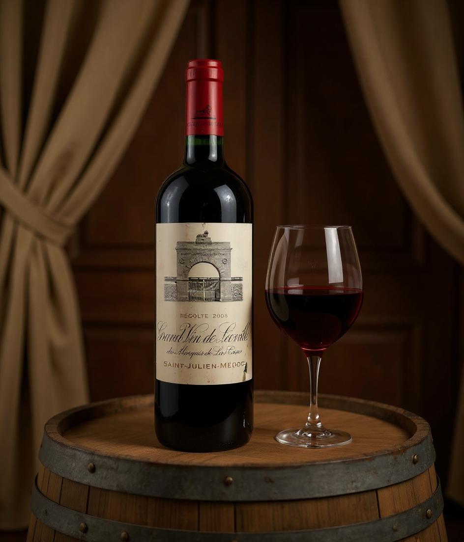 Chateau Leoville-Las Cases 2005 vintage wine label detail