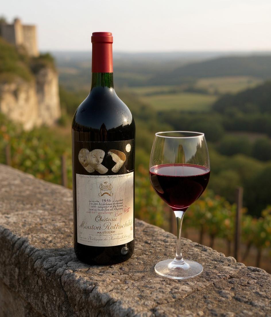 Chateau Mouton Rothschild 1986 1.5L magnum bottle collectible wine