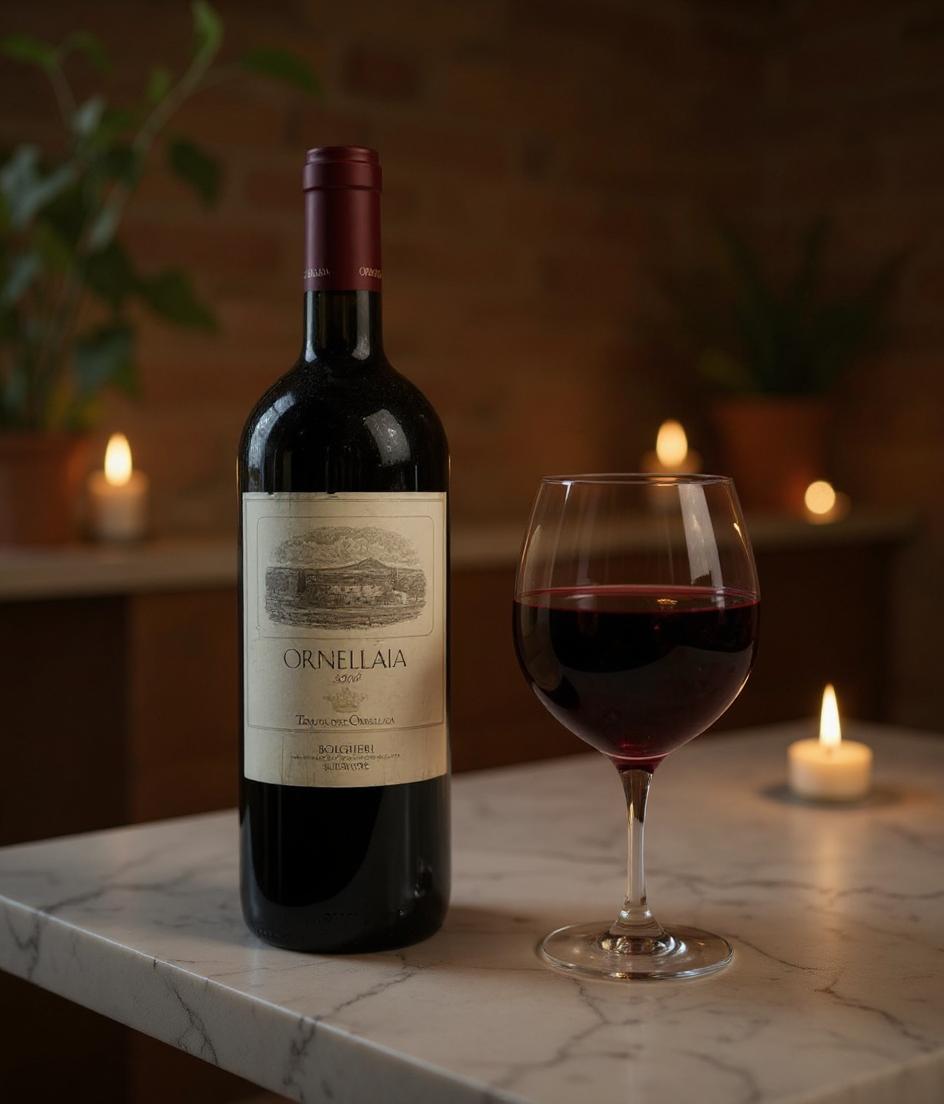 Ornellaia Bolgheri Superiore 2008 wine bottle back label details