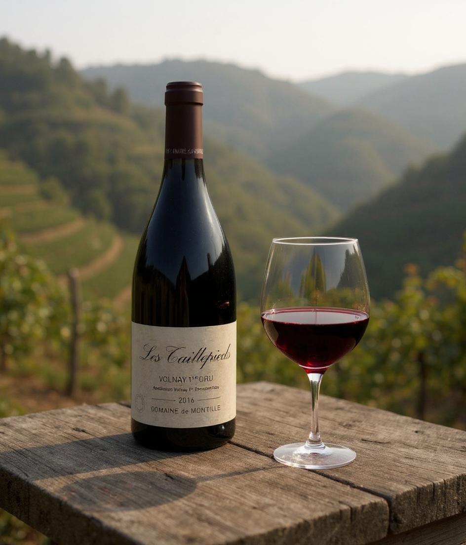 Domaine de Montille Les Taillepieds Volnay 1er Cru 2016 wine bottle