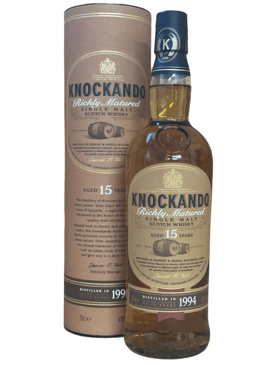 Knockando 15 Year Old Single Malt Scotch Whisky 1994 0,7L