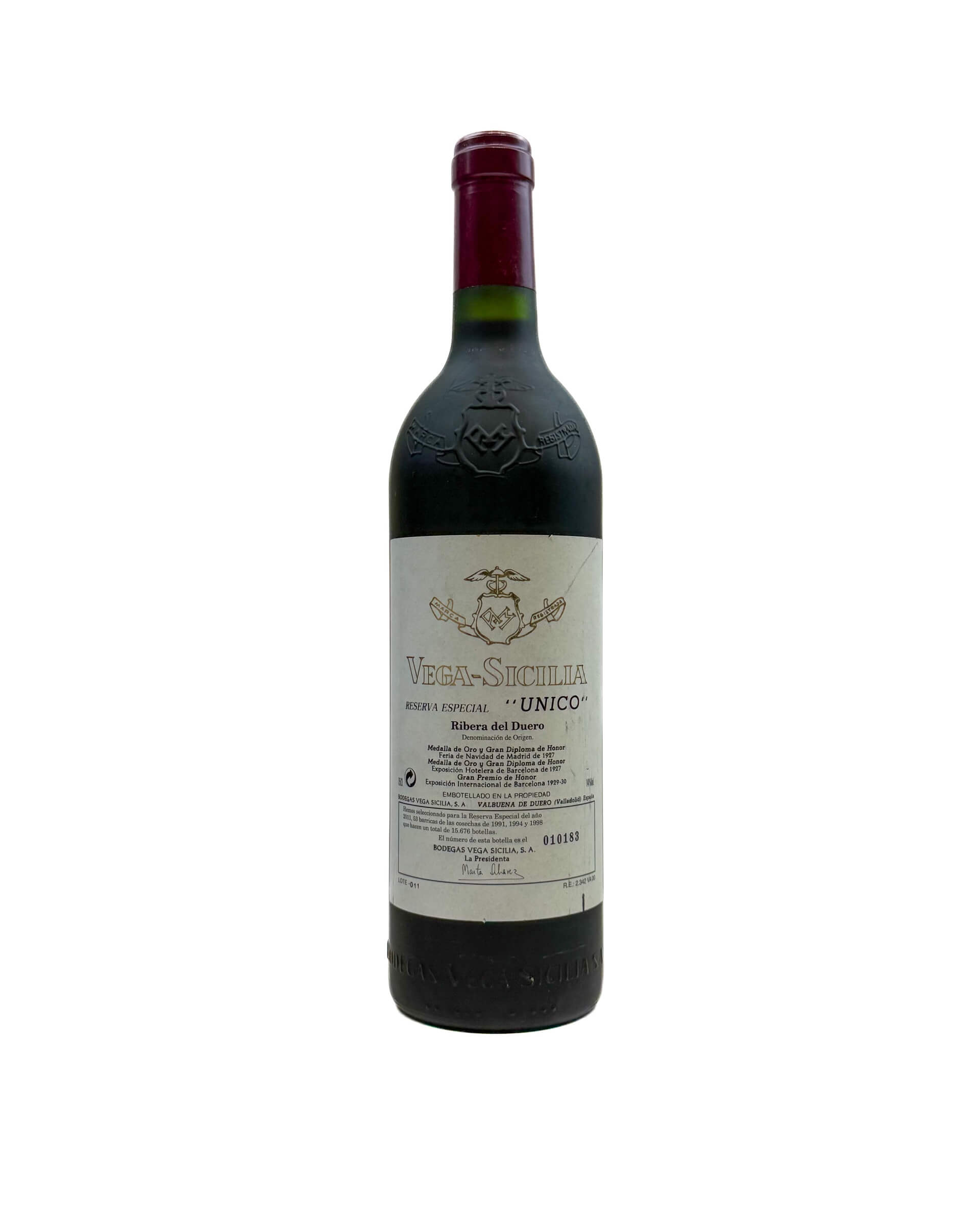 NV Vega Sicilia Unico Reserva Especial 91/94/98 2011relise Ribera del Duero 0,75L