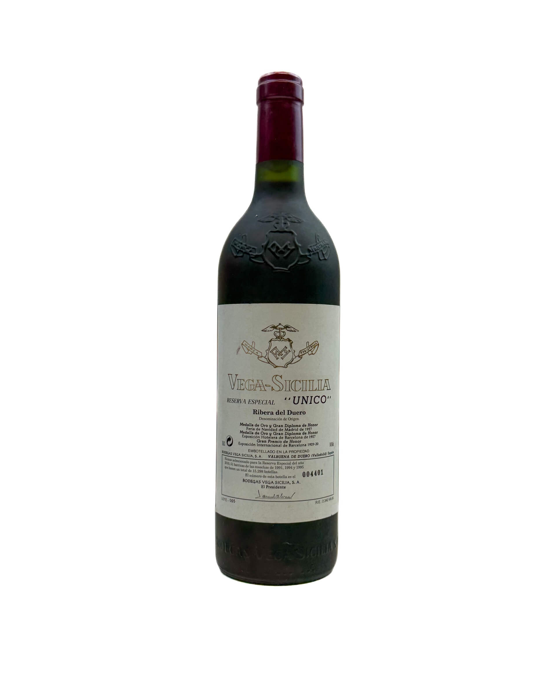 NV Vega Sicilia Unico Reserva Especial 91/94/95 2010relise Ribera del Duero 0,75L